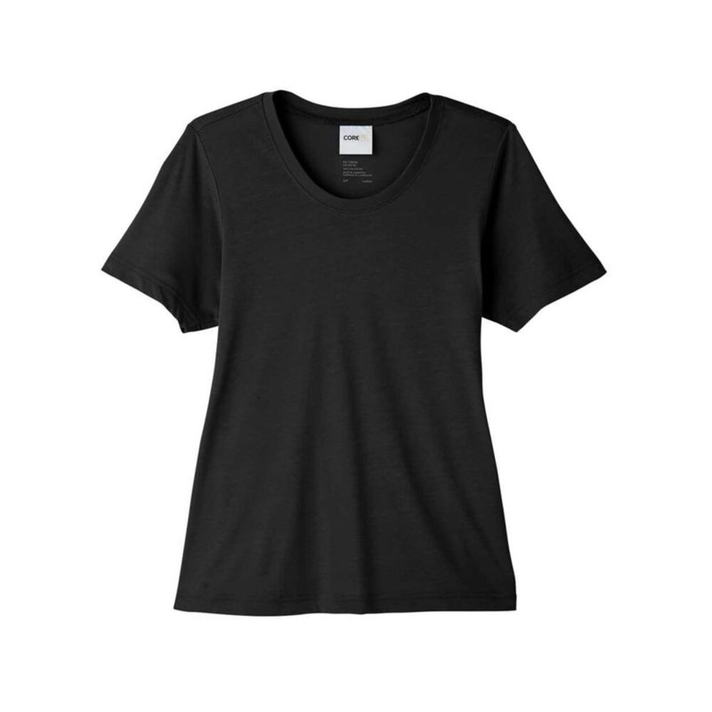 CORE365 Women's Fusion ChromaSoft Performance T-Shirt / Black